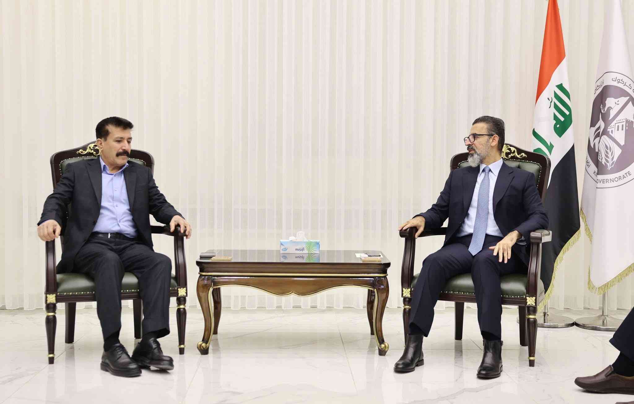 استقبل محافظ كركوك السيد ريبوار طه   السيد عزيز حميد مسؤول مقر كركوك لحركة التغيير 