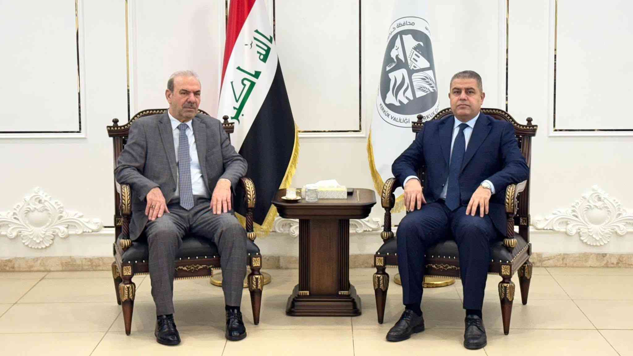 النائب الأول لمحافظ كركوك يستقبل شيخ عشيرة الآغا ورئيس مجلس أهالي تسعين.