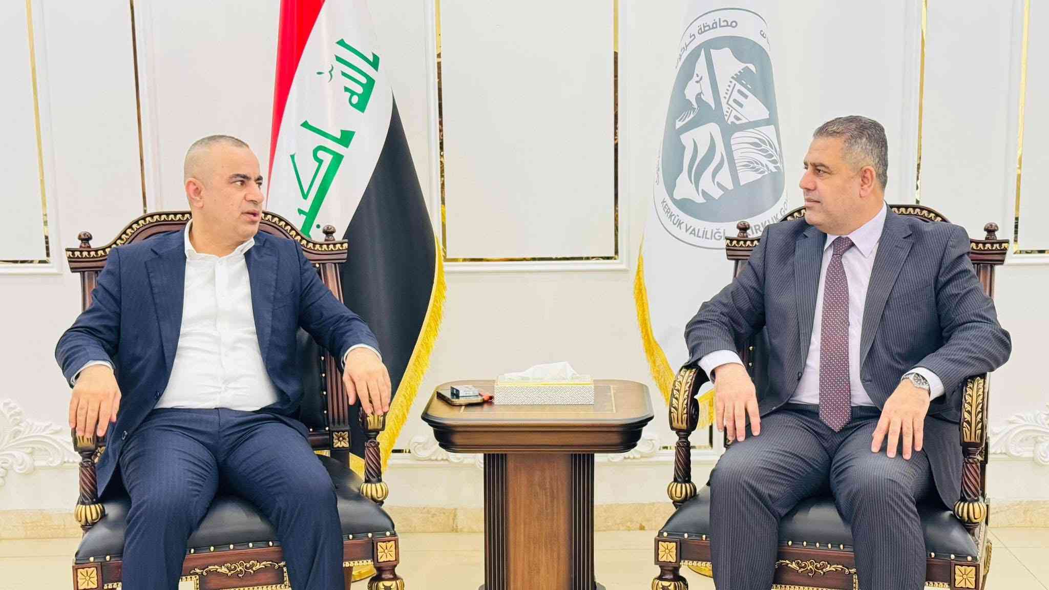 استقبل النائب الأول لمحافظ كركوك الدكتور ياوز حميد محمود الأستاذ دلير زيدان عبد الرحمن، مدير هيئة استثمار كركوك .