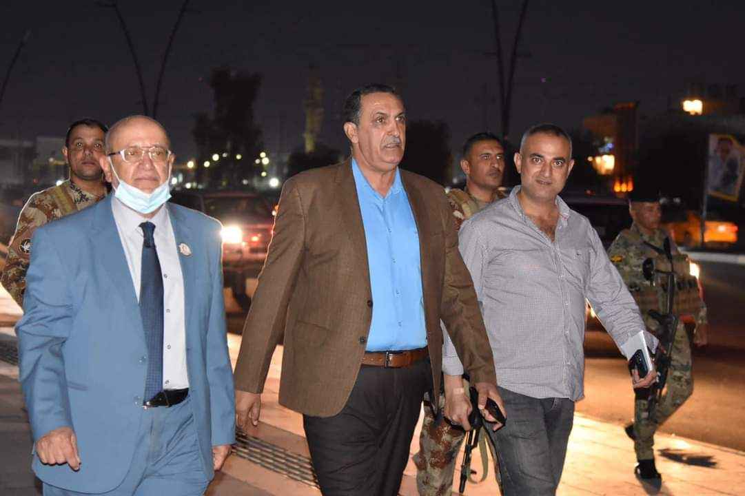 السيد محافظ كركوك راكان سعيد الجبوري ،مع الدكتور علي الساعدي رئيس جمعية امراض وزرع الكلى والشخصية الوطنية ،