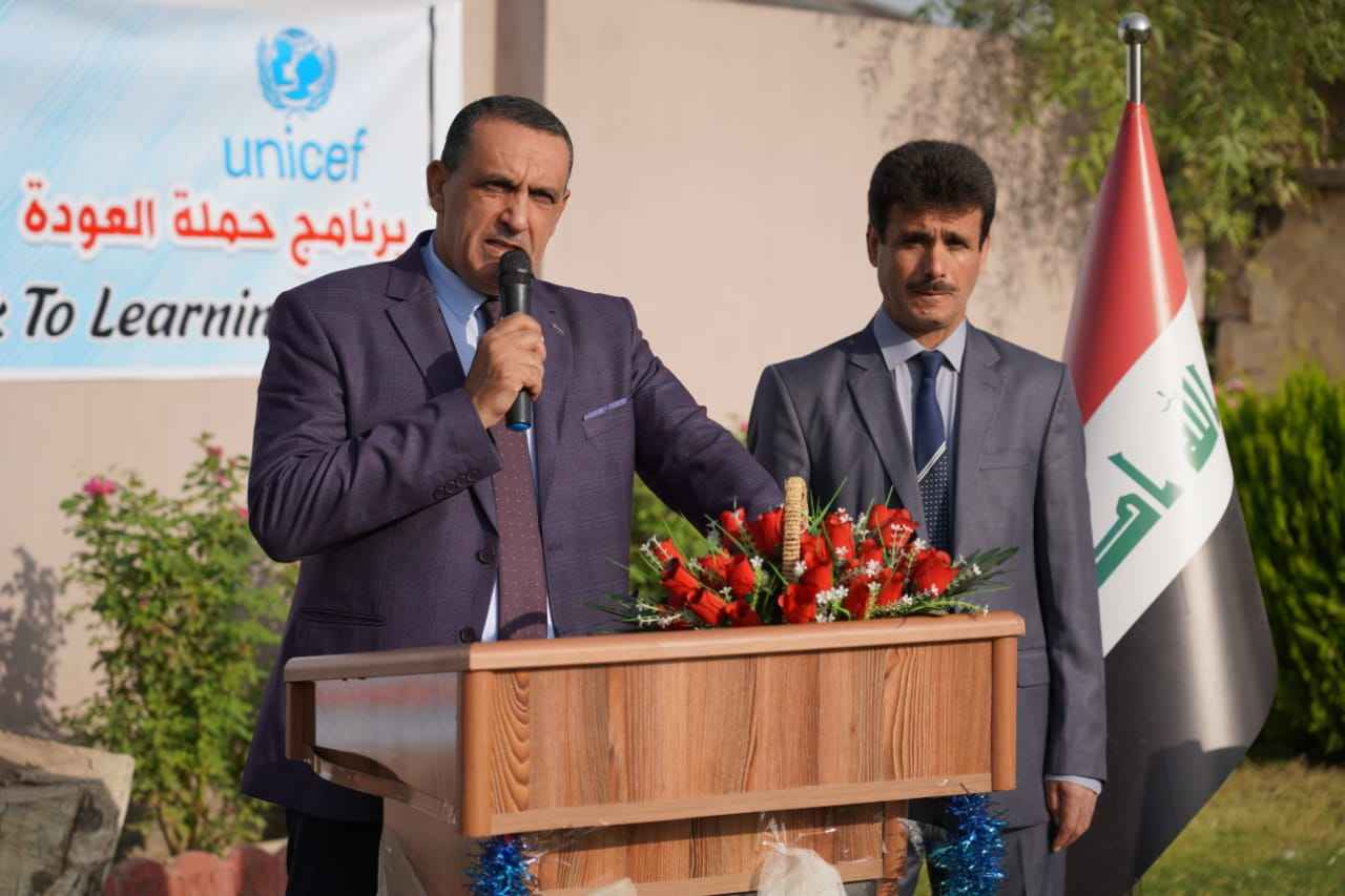  الجبوري  يشارك بأنطلاق حملة العودة الى التعليم للأشراف التربوي بالتعاون مع اليونسيف .