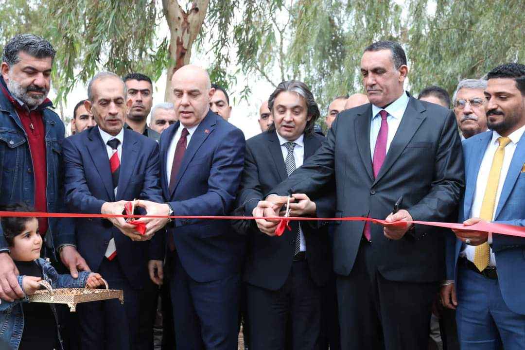 السيد محافظ كركوك راكان سعيد الجبوري والسيد رئيس الجبهة التركمانية العراقية حسن توران والسفير التركي في العراق السيد علي رضا كوناي ،يفتتحون عدد من الاعمال المنجزة في قلعة كركوك التأريخية