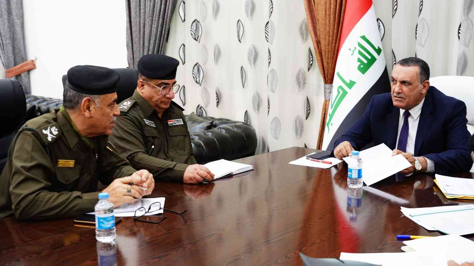 السيد محافظ كركوك يستقبل لجنة من مديرية التفتيش الإداري والمهني في وزارة الداخلية .