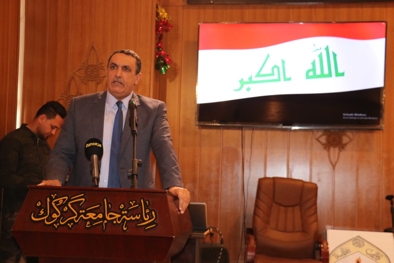  الجبوري  يحضر احتفالية النصر في جامعة كركوك 