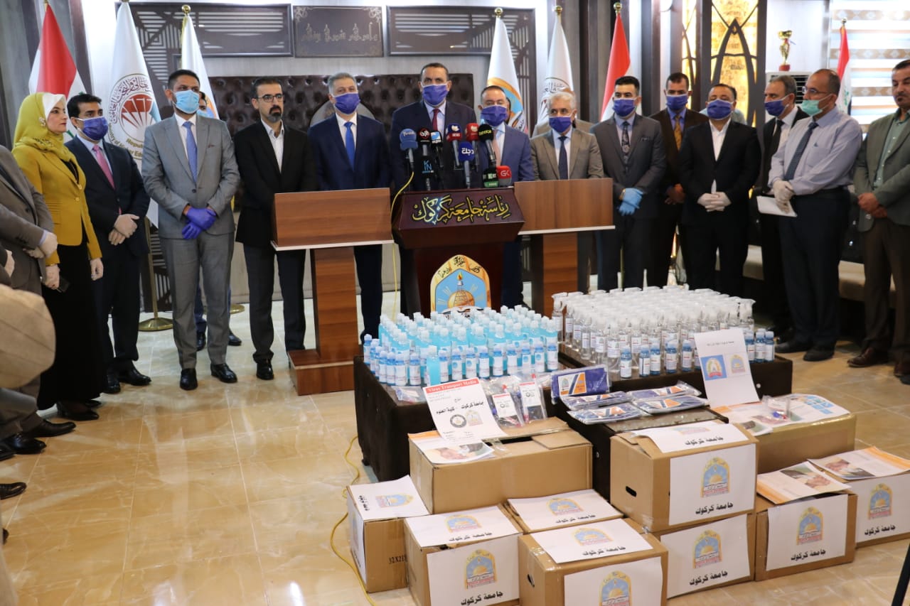      السيد محافظ كركوك  يشيد بجهود رئاسة جامعة كركوك ومبادرتها الداعمة لخلية الأزمة 