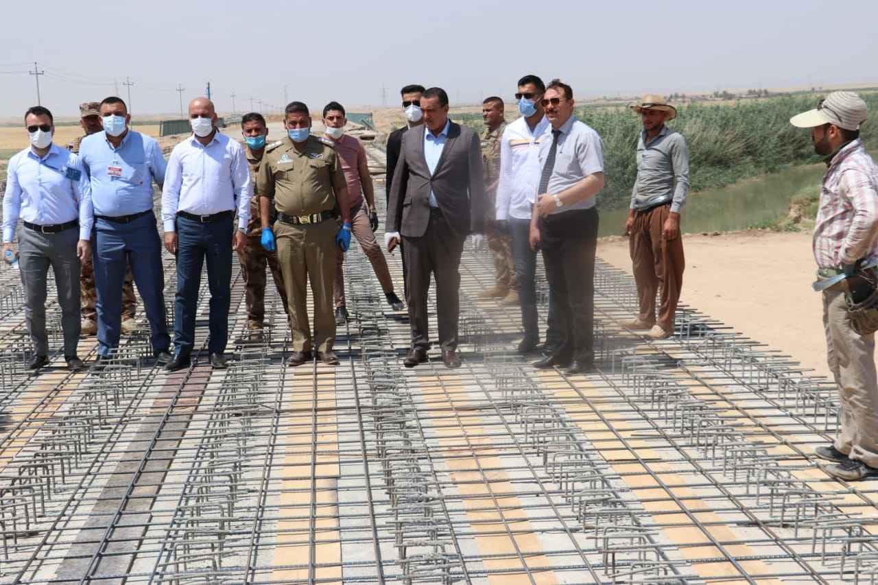  الجبوري  يتفقد مشروع صيانة الجسر الكونكريتي على طريق كركوك / الموصل 