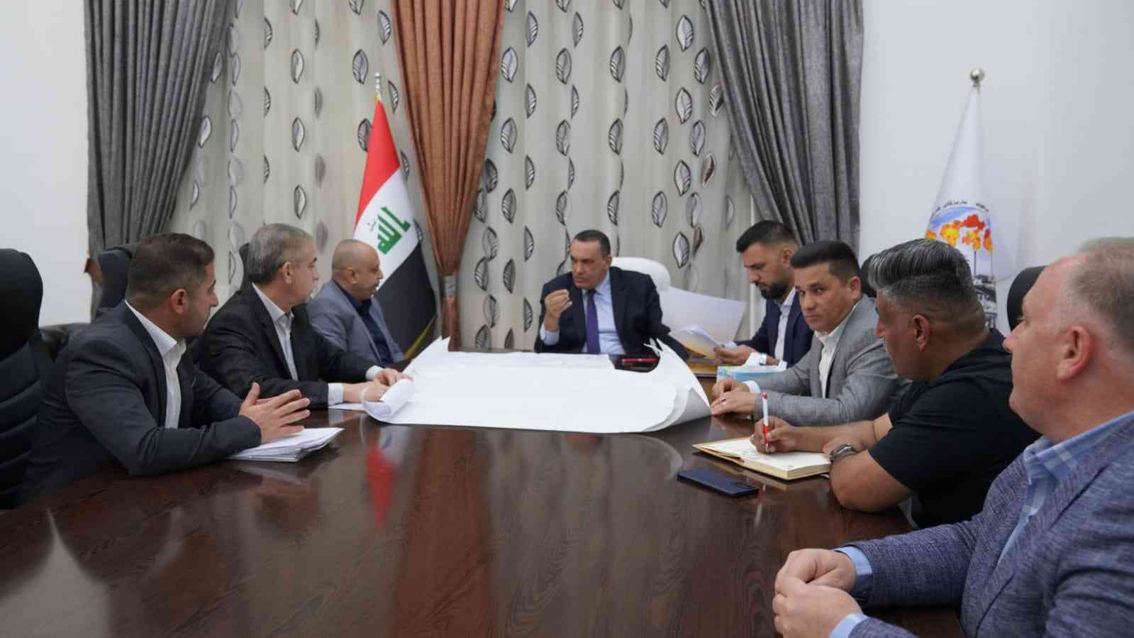 الجبوري ..  يوجه بمعالجة جميع التعارضات الفنية لتنفيذ مشروع طريق الجامعة ..