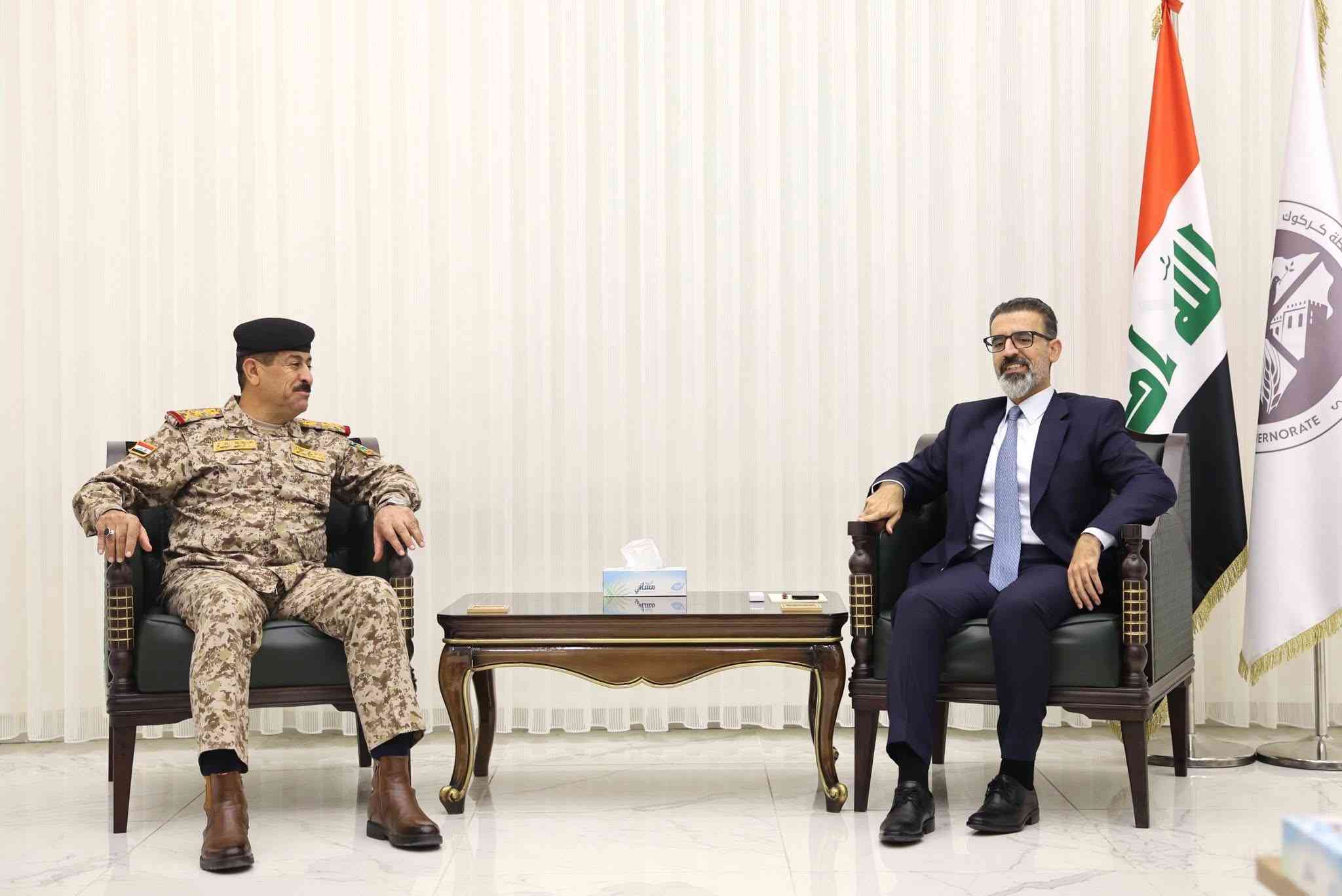 استقبل السيد محافظ كركوك ريبوار طه رئيس اللجنة الامنية العليا ، قائد عمليات شرق صلاح الدين الفريق الركن علي المالكي وعدد من الأمرين والضباط .