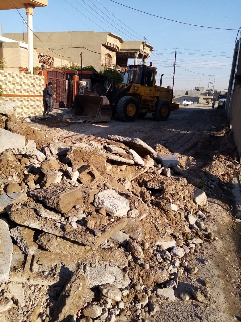 البدا بتنفيذ مشاريع  تطوير القاطع البلدي الخامس في كركوك 