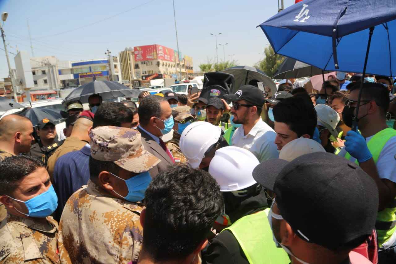 الجبوري  يقف مع المهندسين المعتصمين ..ويؤكد دعمه لمطالبهم وضمان حقوقهم 