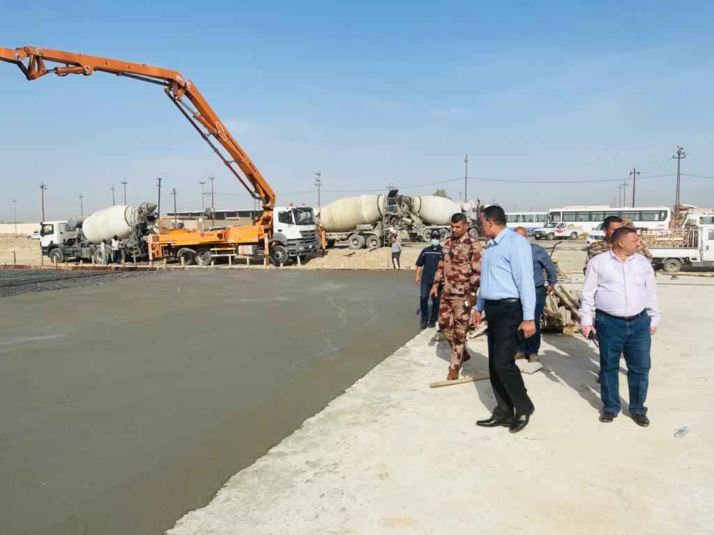 السيد محافظ كركوك راكان سعيد الجبوري ،يتابع ميدانيا اعمال الصب ضمن مشروع نفق الجامعة ومبنى المحافظة الجديد .