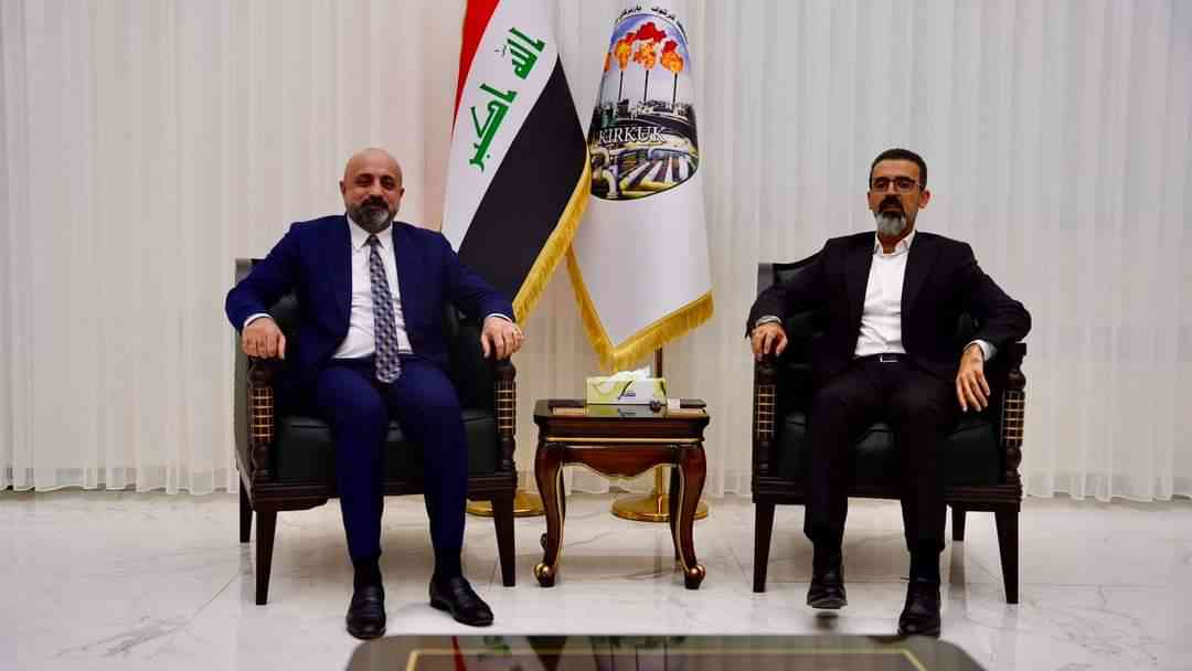 محافظ كركوك ريبوار طه   يلتقي النائب دريد جميل . 