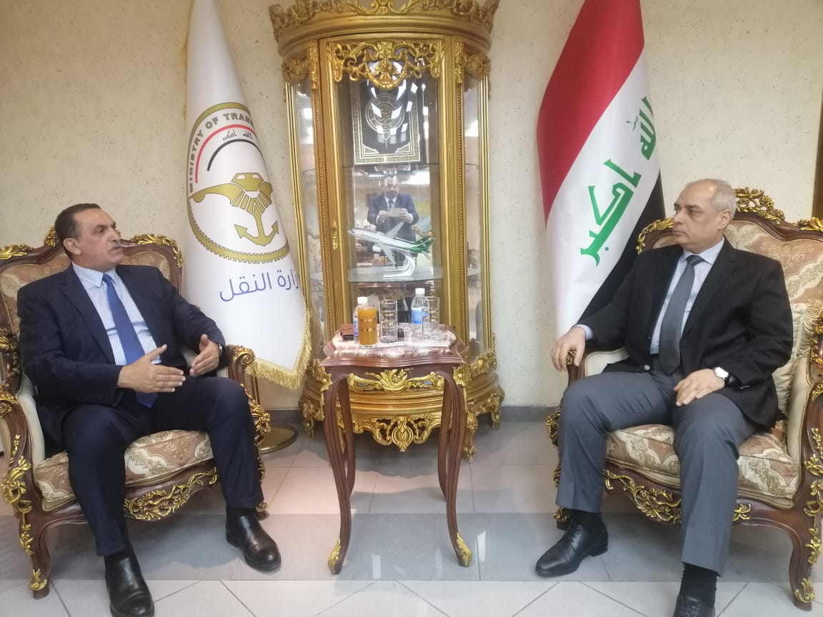  محافظ كركوك يبحث مع وزير النقل , الأسراع بتشغيل مطار كركوك المدني 