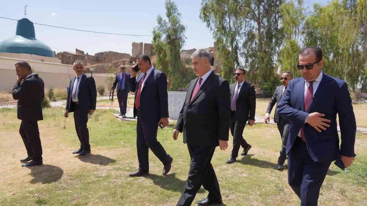 زار سعادة الدكتور هشام العلوي وكيل وزارة الخارجية لشؤون التخطيط السياسي و السيد محافظ كركوك راكان سعيد الجبوري ، قلعة كركوك التأريخية والمواقع التاريخية بالقلعة .