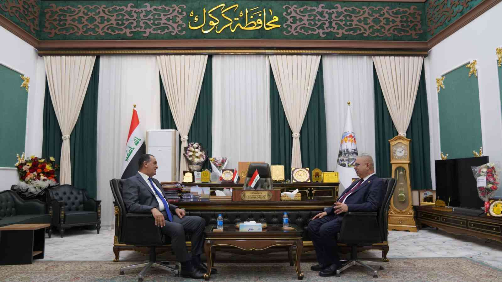 محافظ كركوك  بحثنا مع الشركة العامة لسكك الحديد امكانية اعادة خط سكك كركوك - بغداد للخدمة .