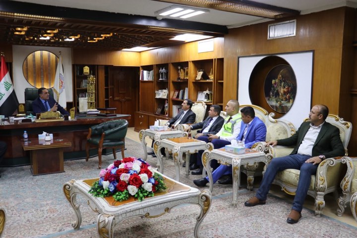 الجبوري  يستقبل وفدا من هيئة استثمار صلاح الدين .