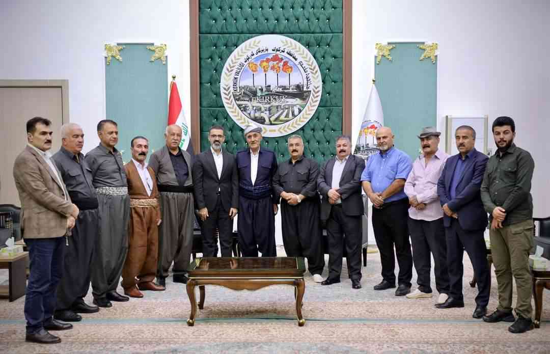 محافظ كركوك ريبوار طه مصطفى   يلتقي وفد من البيشمركة القدامى