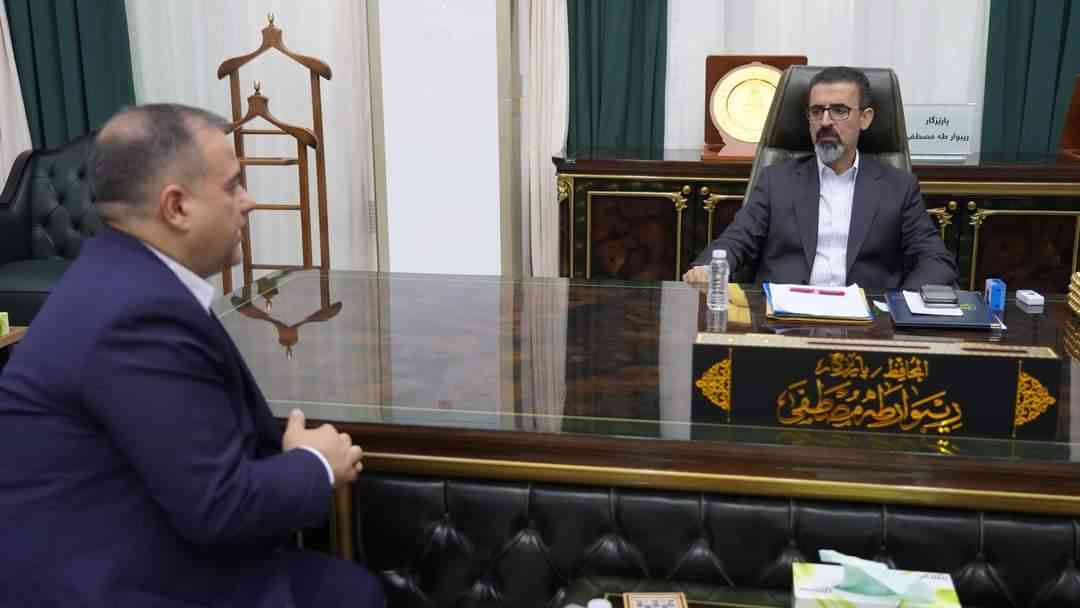  محافظ كركوك . يبحث مع مدير الموارد المائية جهود تأمين الدعم وخدمة مواطني كركوك