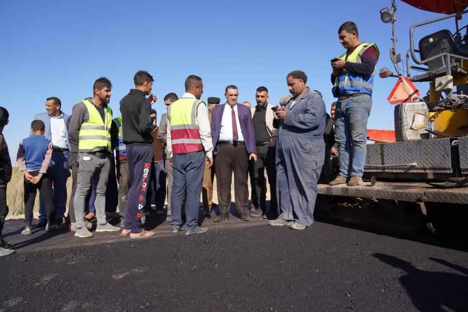الجبوري  يتابع ميدانيا مشروع طريق مصطفى العباس /الغازية .