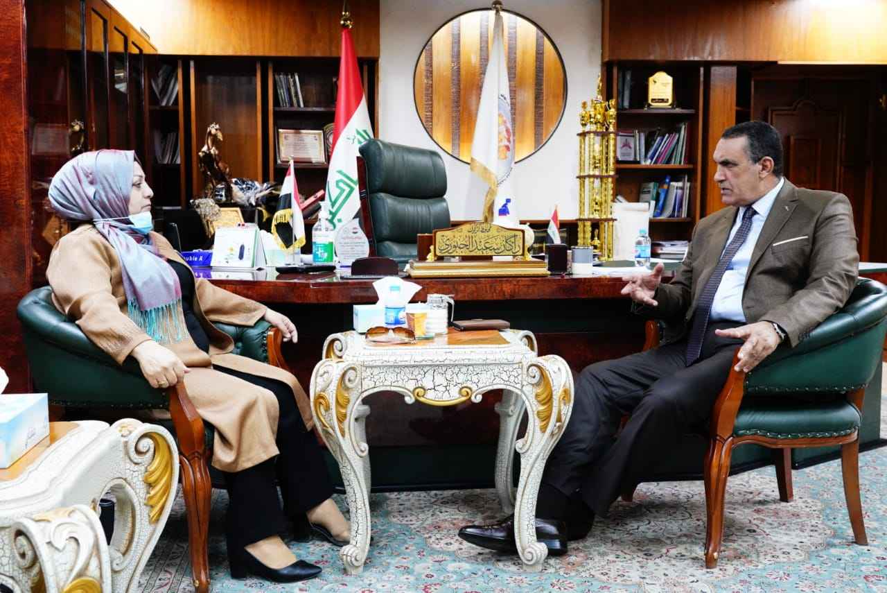     الجبوري ومقررة مجلس النواب يبحثان اوضاع كركوك الخدمية 