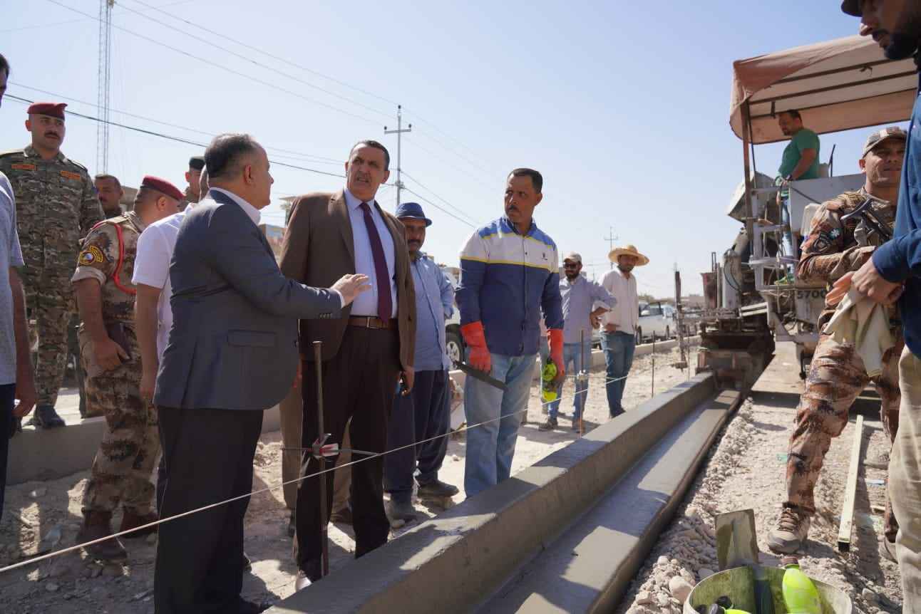 الجبوري  يتابع ميدانيا اعمال التطوير والتأهيل في سرچنار بمدينة كركوك .