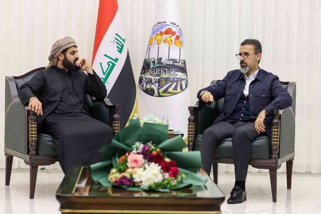 محافظ كركوك ريبوار طه مصطفى   يستقبل الشيخ رعد محمد الكردي .