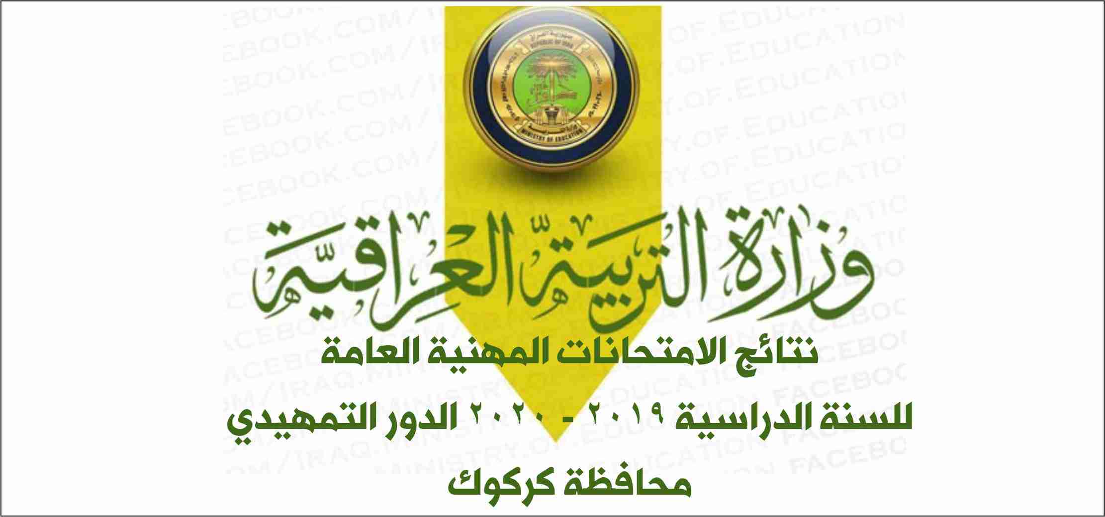 نتائج الامتحانات المهنية العــامة للسنة الدراسية ٢٠١٩ - ٢٠٢٠ الدور التمهيدي 