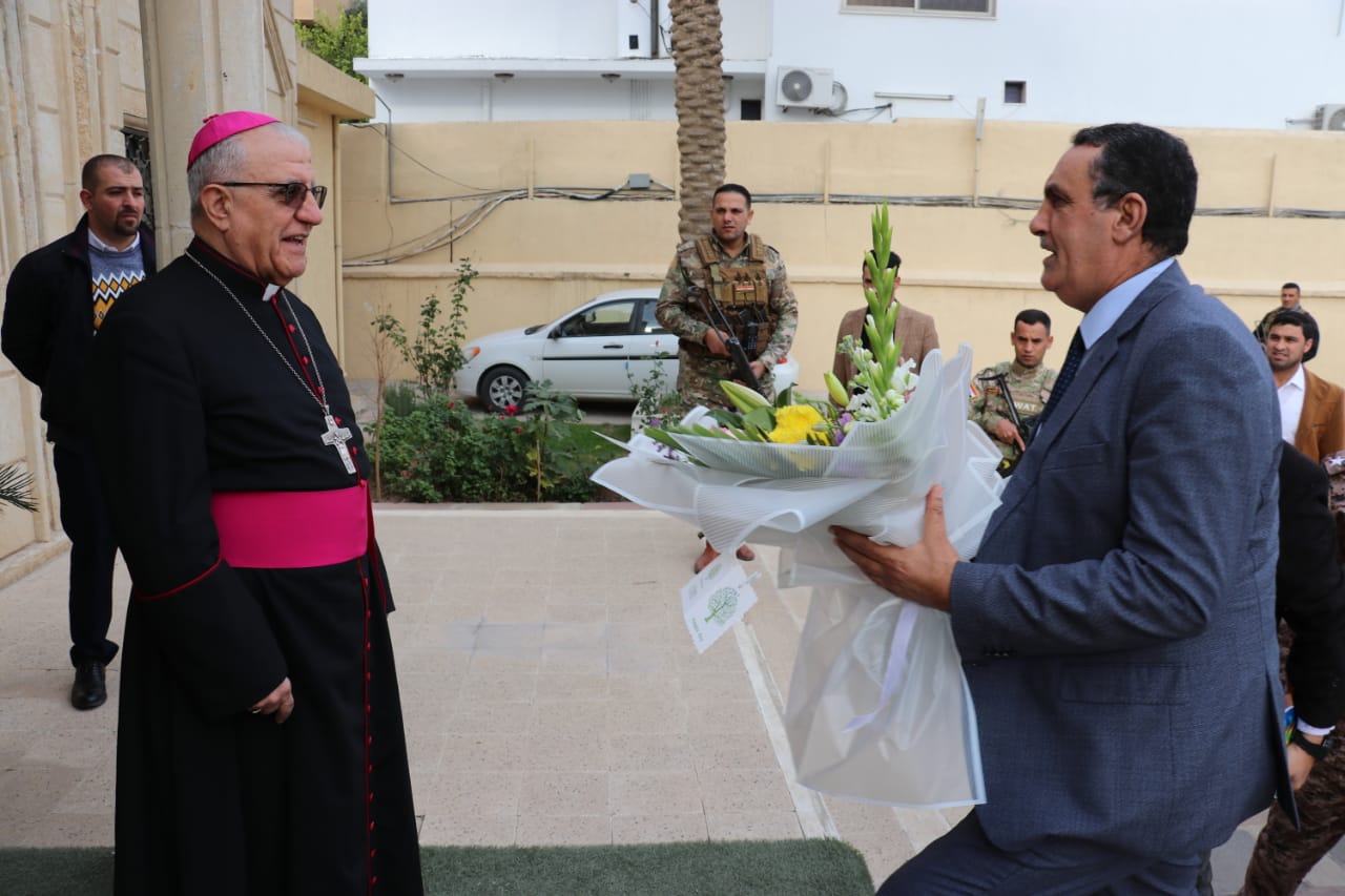  الجبوري  يهنئ المطران يوسف توما والمسيحين في العراق وكركوك بشكل خاص بأعياد الميلاد ورأس السنة الجديدة 