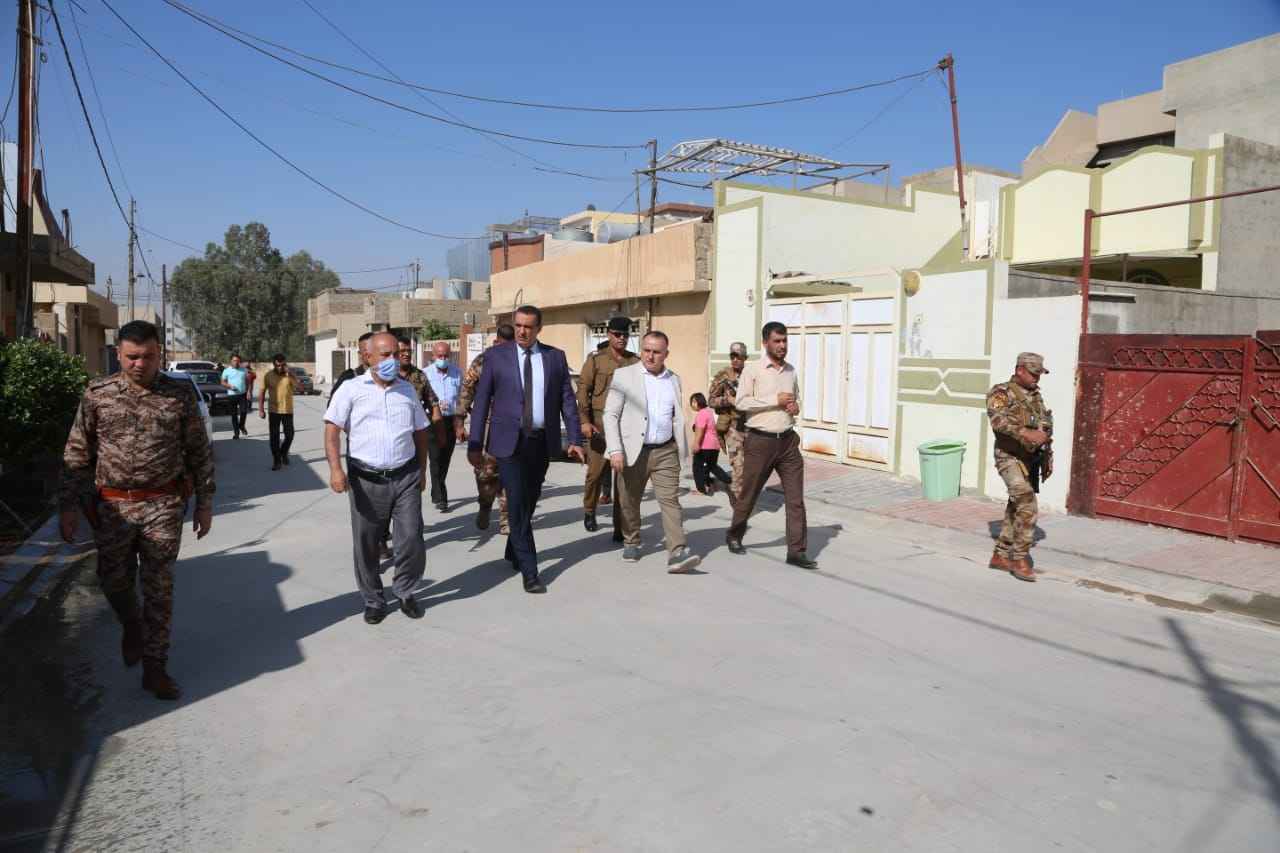 الجبوري يتابع الاعمال الخدمية في احياء كركوك 