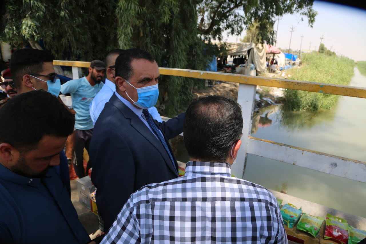 الجبوري  يضع خطة منظمة لعمل كورنيش  الحويجة 