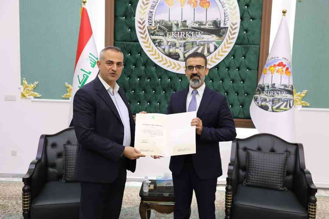 نقيب الصحفيين العراقيين  يهنىء ريبوار طه بمناسبة تسنمه مهام منصبه محافظاً لكركوك .