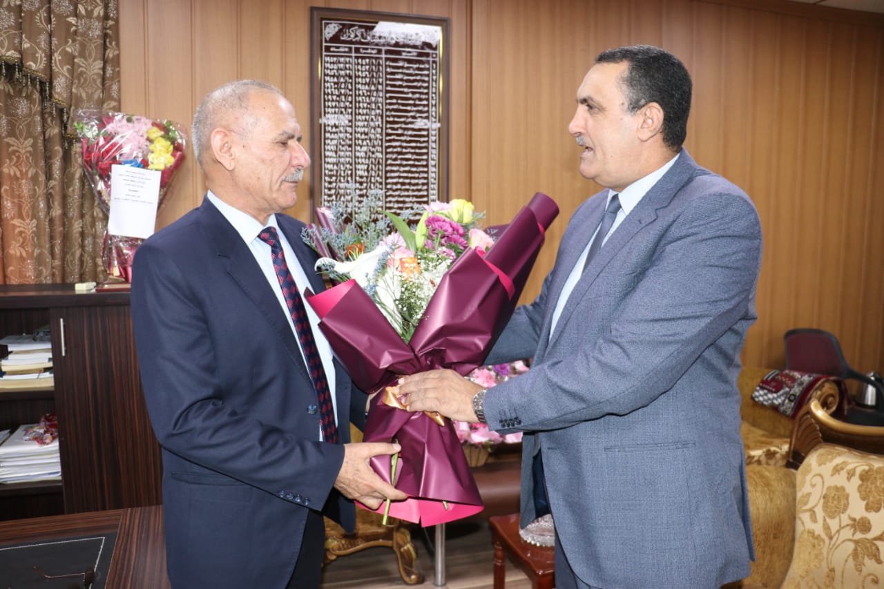 الجبوري  يهنىء رئيس محكمة أستئناف كركوك القاضي صالح حسين العبيدي  