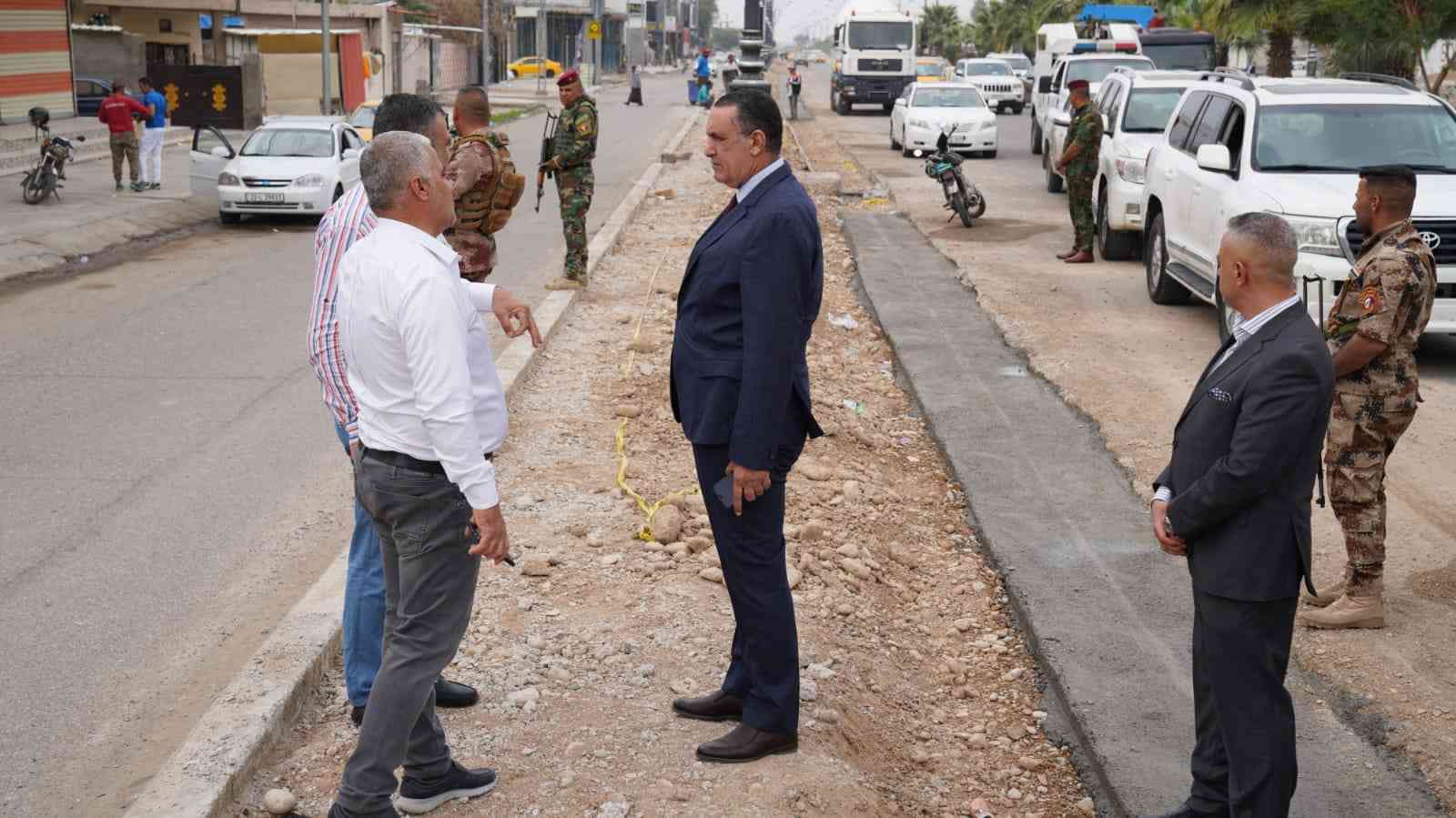 مع بدأ الدوام الرسمي  .. محافظ كركوك ..  يتابع اعمال التأهيل التطوير بشارع القدس .