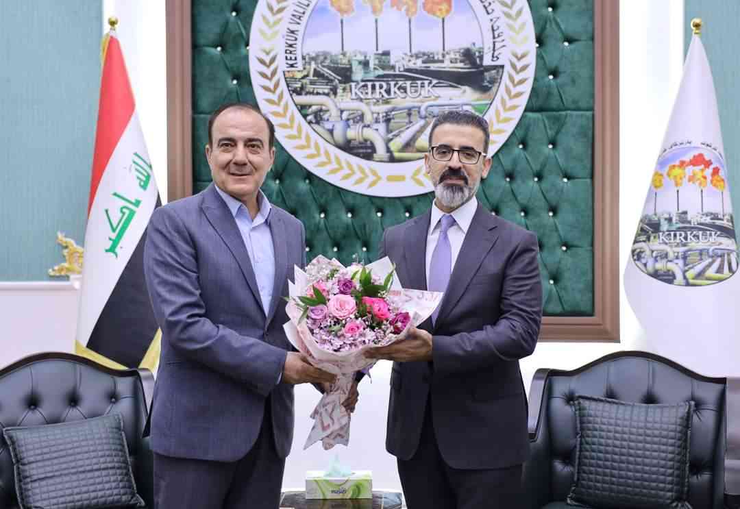  محافظ كركوك ريبوار طه مصطفى   يلتقي السيد آريز عبدالله احمد العضو  القيادي في الاتحاد الوطني الكوردستاني 