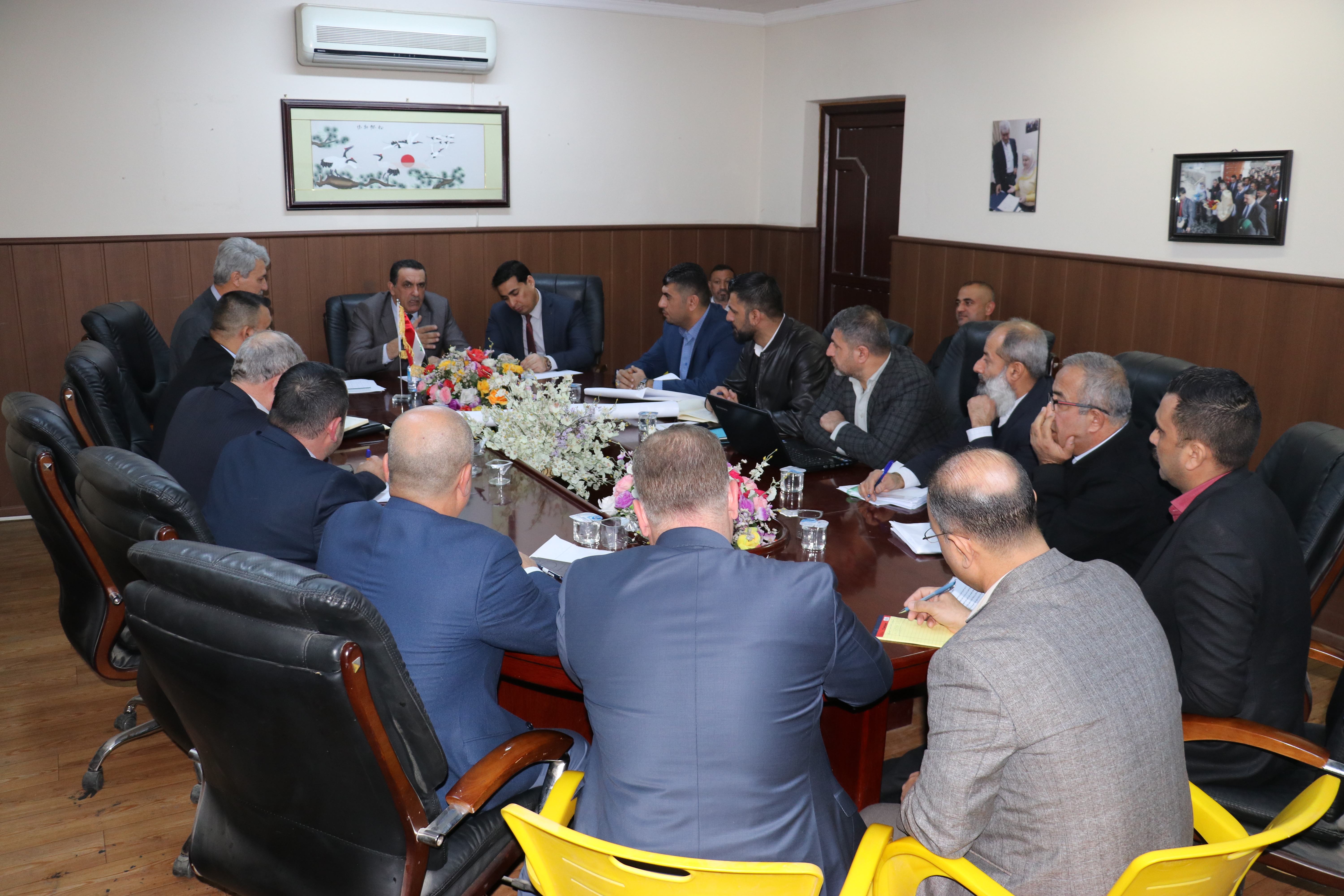  الجبوري  يترأس اجتماعا فنيا لمناقشة اليات تنفيذ الجسور والأنفاق في مدينة كركوك 