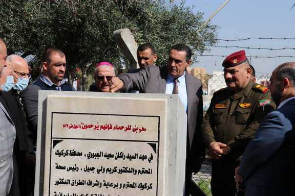 لأول مرة في محافظة كركوك وضع حجر اساس لمركز التوحد في كركوك الجبوري ,,يطمأن مواطني على سلامة الموقف والأجراءات المتخذه 