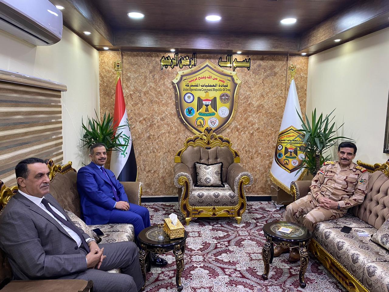 محافظ كركوكً والدكتور محمد تميم يبحثان اوضاع جنوب كركوك وغربيها مع نائب قائد العمليات المشتركة 