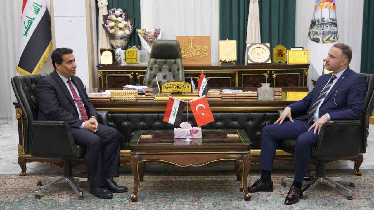 وفد المنظمة الدولية للثقافة التركية يزور  مبنى محافظة كركوك ويبحث اهمية تعزيز العلاقات الثقافية .