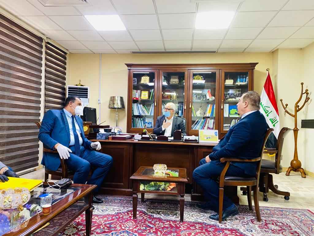 السيد محافظ كركوك  يبحث مع وكيل وزارة التخطيط ،سير تنفيذ المشاريع بالمحافظة وسرعة تمويلها 