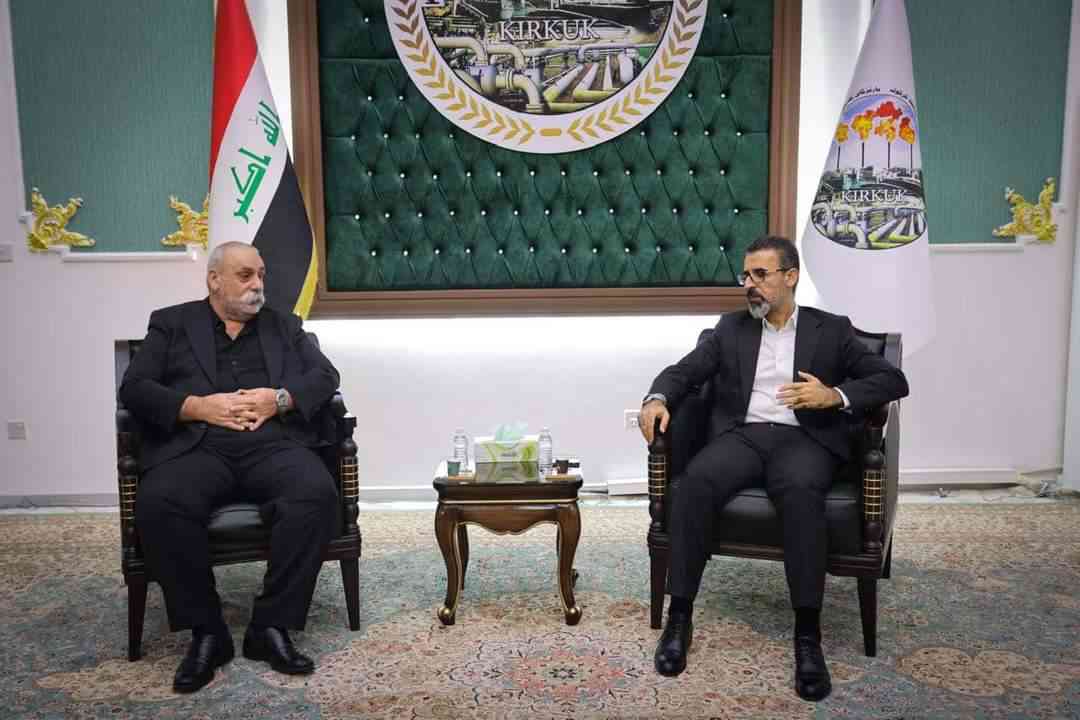 محافظ كركوك ريبوار طه   يستقبل مدير عام مكتب كركوك للمفوضية العليا المستقلة للانتخابات السيد لوي اغا الكاكي  ،