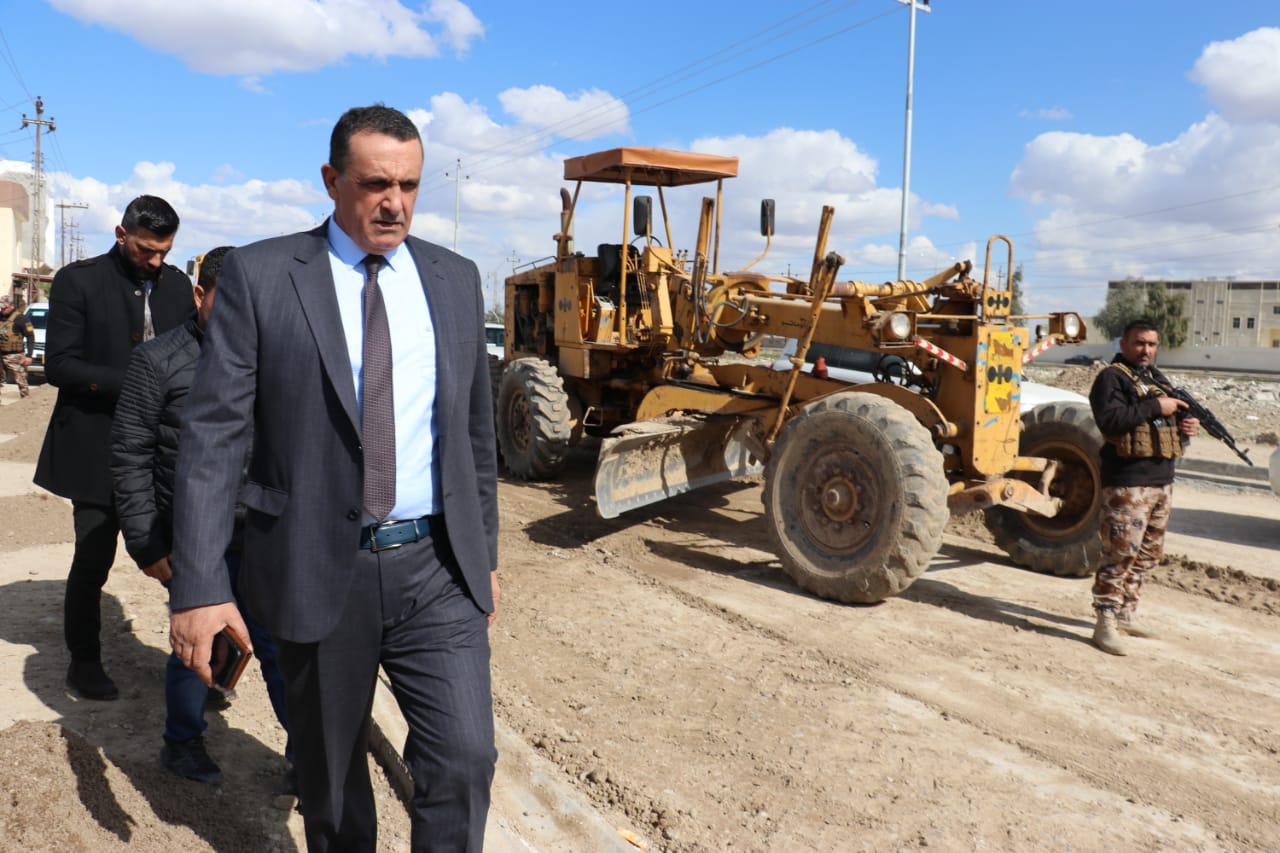     حال عودته من زيارة رسمية للعاصمة بغداد  الجبوري  يتابع سير تنفيذ الأعمال الخدمية في مدينة كركوك