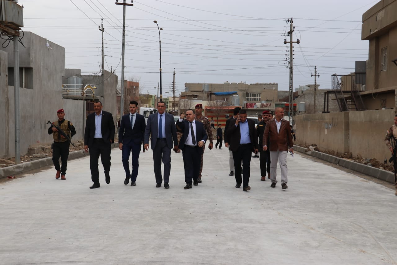 الجبوري  يتفقد سير المشاريع الخدمية في بنجا علي والنصر وجسر ليلان  بمدينة كركوك 