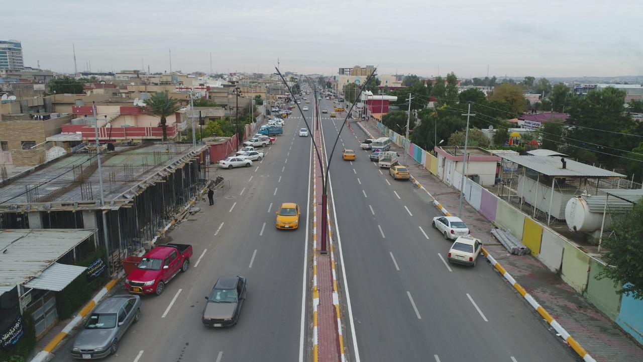  صور جوية لتطوير احد الجسور وايصال الخدمات وتأهيل احد الطرق الرئيسة في مدينة كركوك 