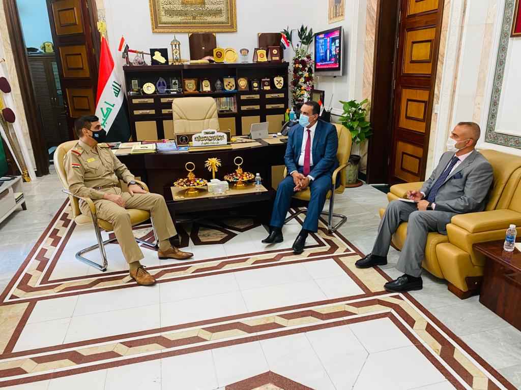 يار الله والجبوري  يبحثان اوضاع كركوك الامنية وجهود دعم الاستقرار  وملاحقه فلول داعش الارهابي 
