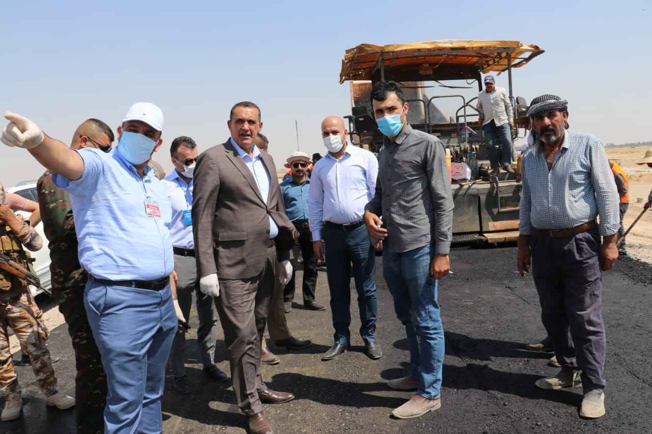 محافظ كركوك  يتفقد ميدانيا مشروع الطريق الرابط بين غاز الشمال ومحطة الشهيد عبد الله حمزه البياتي 