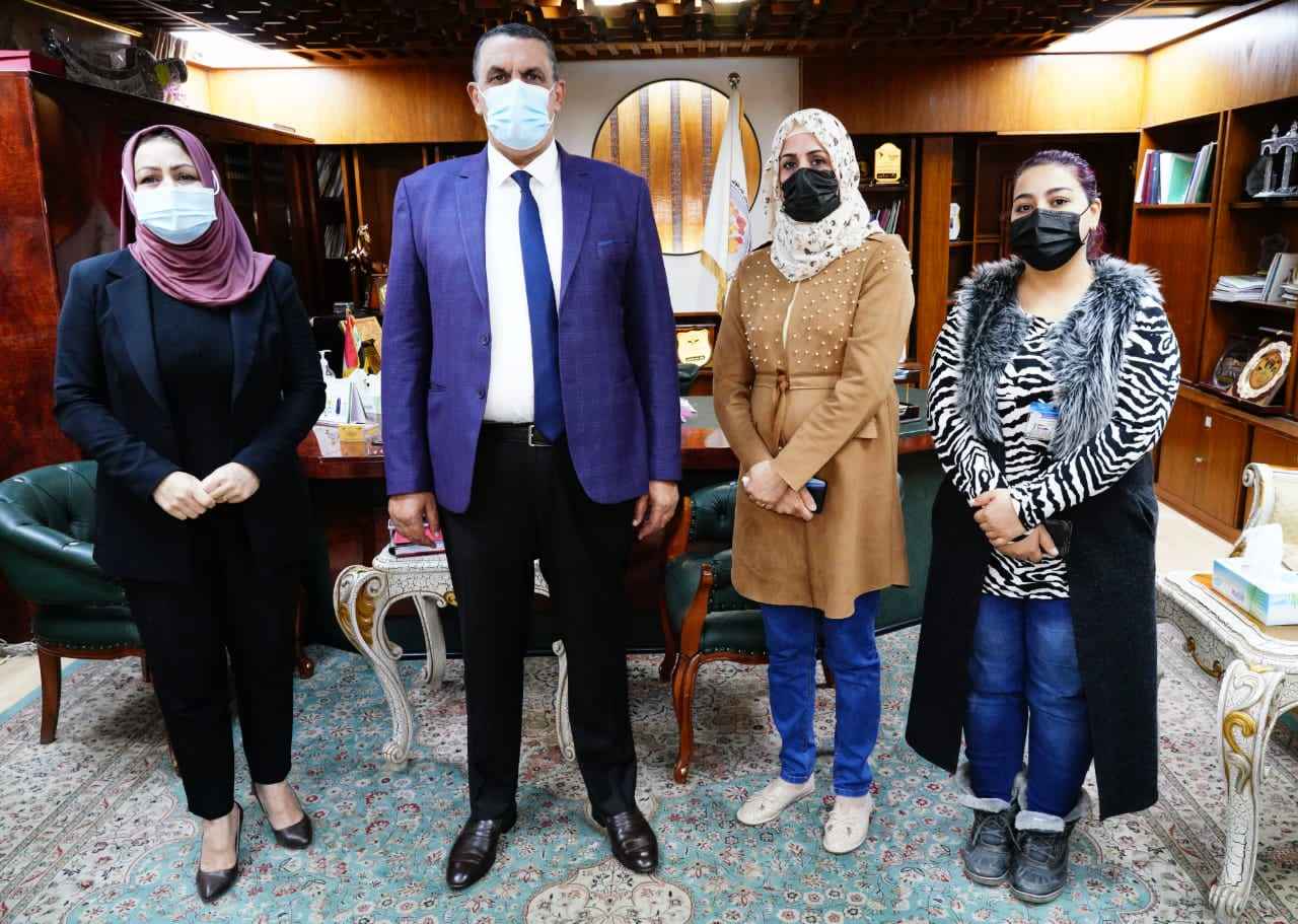 السيد محافظ كركوك  يهنىء قسم تمكين المرأة ..ويشيد بجهودهن في كركوك .