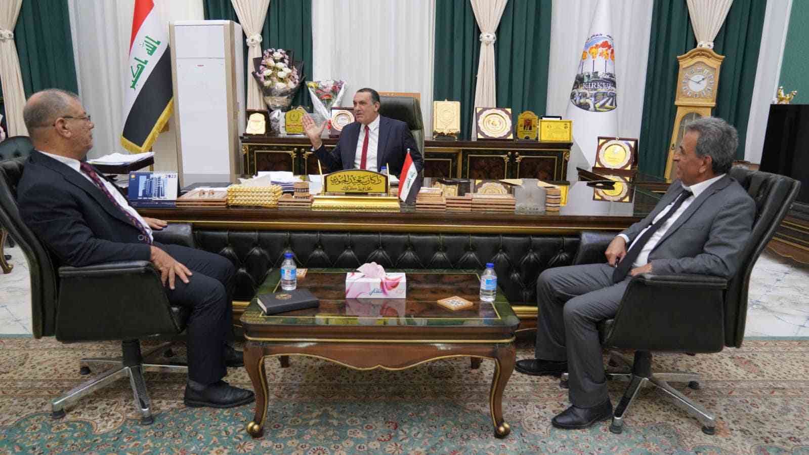 محافظ كركوك  يبحث جهود دعم وتطوير انتاج شركة غاز الشمال .