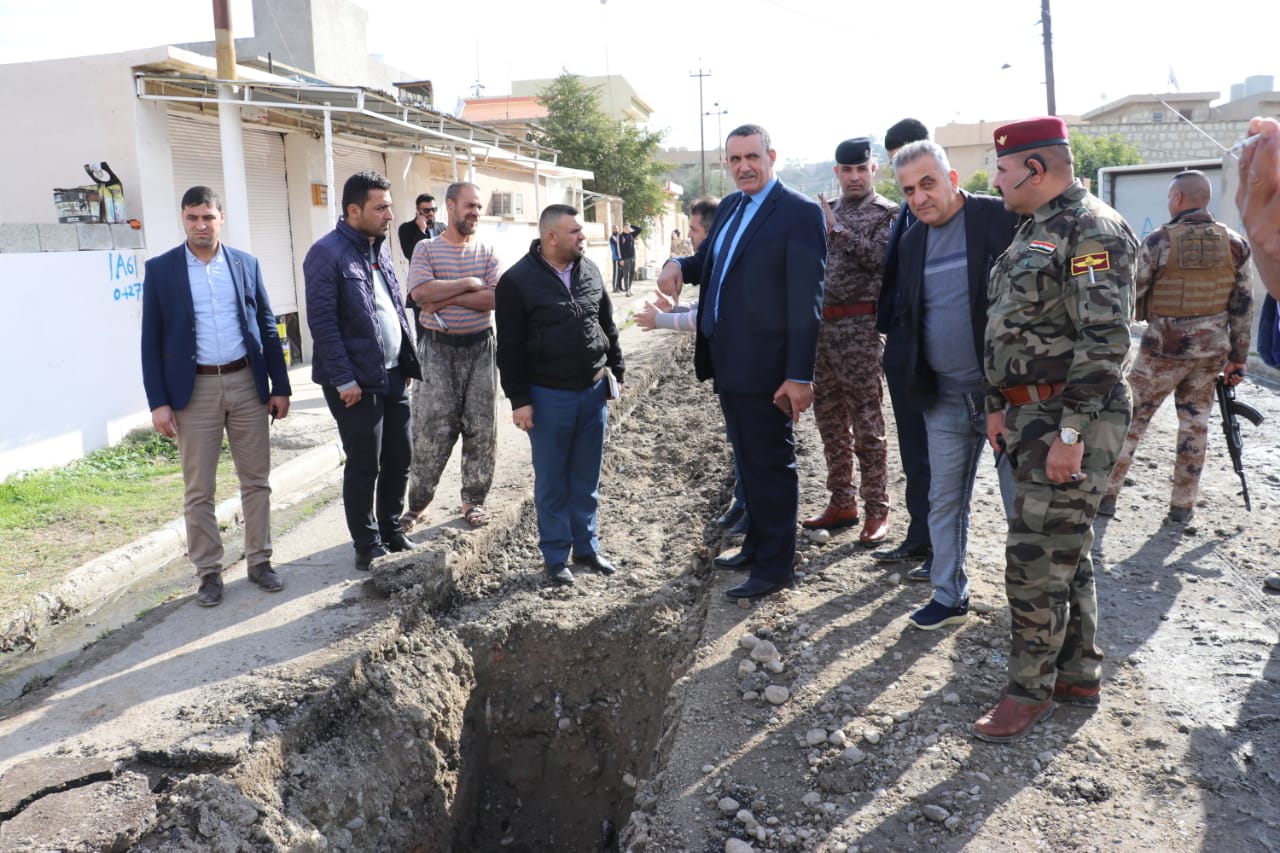     السيد محافظ كركوك  يتابع اعمال تطوير وتأهيل حي عرفة