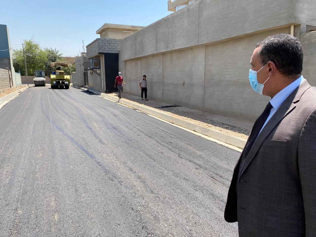 السيد محافظ كركوك  يتابع اعمال تأهيل وتطوير عدد من المناطق في حي النصر والعسكري ومشروع تاهيل وتطوير شارع الكورنيش 