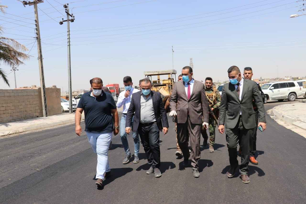       الجبوري يطلع على سير اعمال تنفيذ التأهيل والتطوير في احياء النصر والقادسية والنصر الأولى بمدينة كركوك 